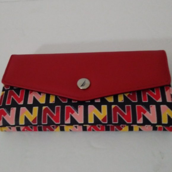 Nautica Money Manager RFID Red Wallet Envelope Clutch Organizer - Picture 1 of 14